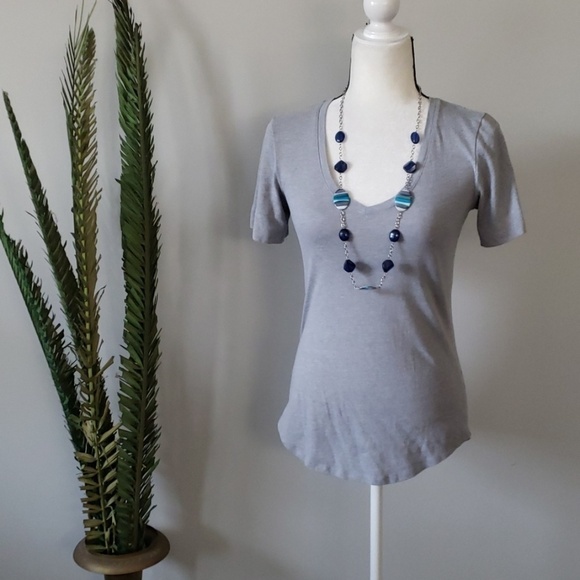 Victoria's Secret Tops - Victoria's Secret gray v-neck tee